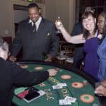 Blackjack winner at casino themed bachelor party